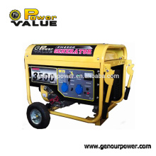 Home Use Gasoline Fule Single Phase 3kw 3kva 230 Volt Generator